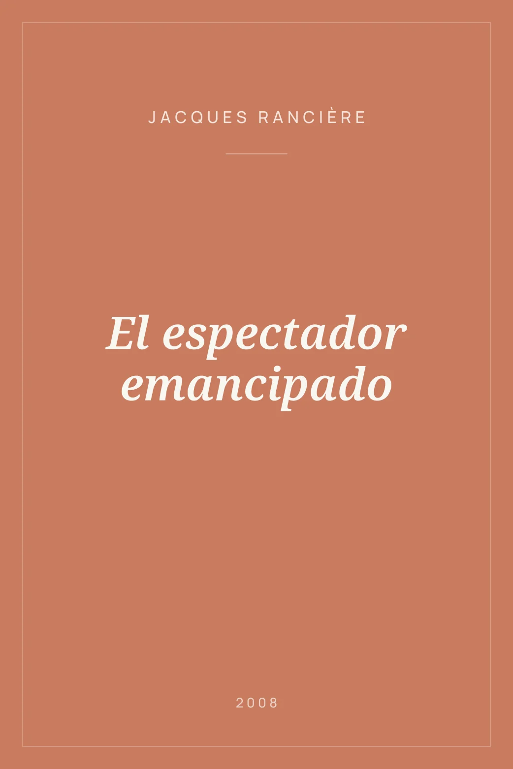 Portada de El espectador emancipado