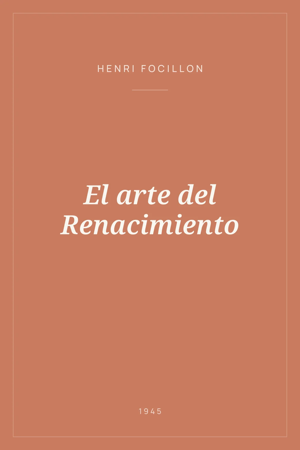Portada de El arte del Renacimiento