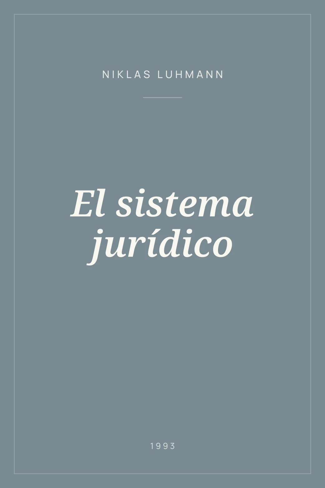 Portada de El sistema jurídico