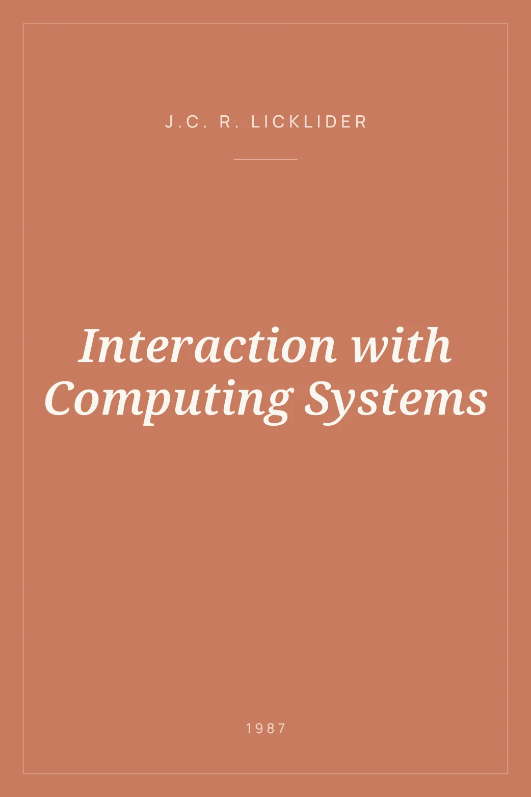 Portada de Interaction with Computing Systems