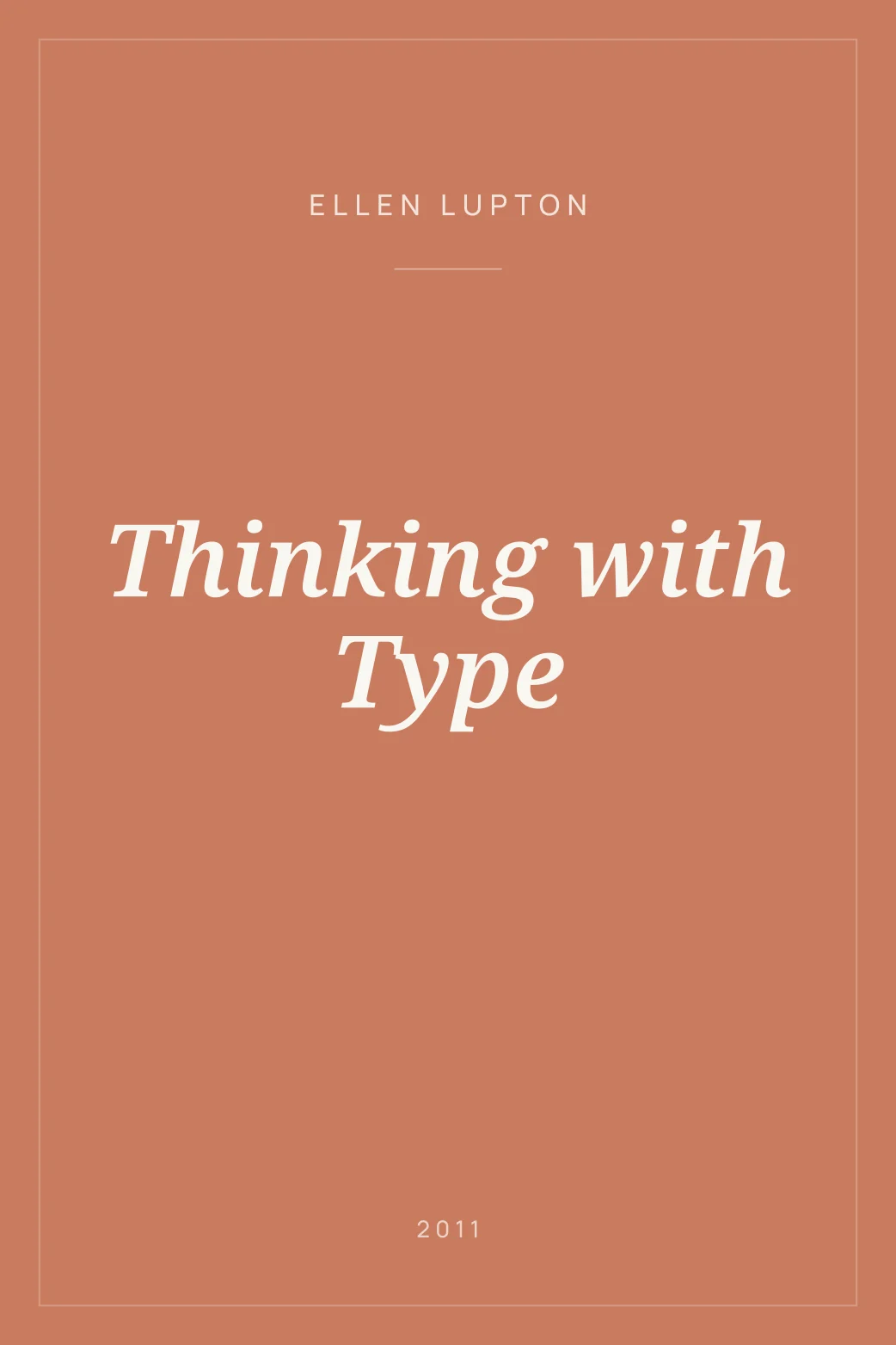 Portada de Thinking with Type