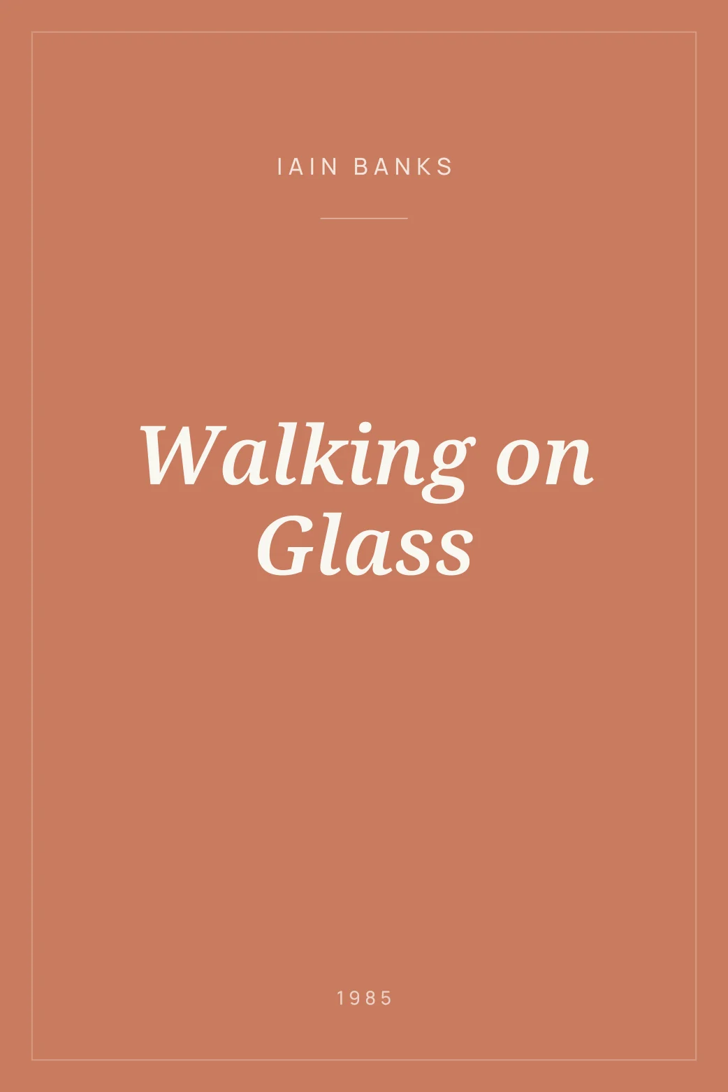 Portada de Walking on Glass