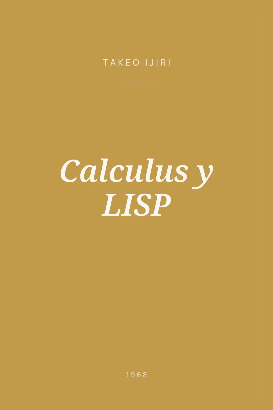 Portada de Calculus y LISP