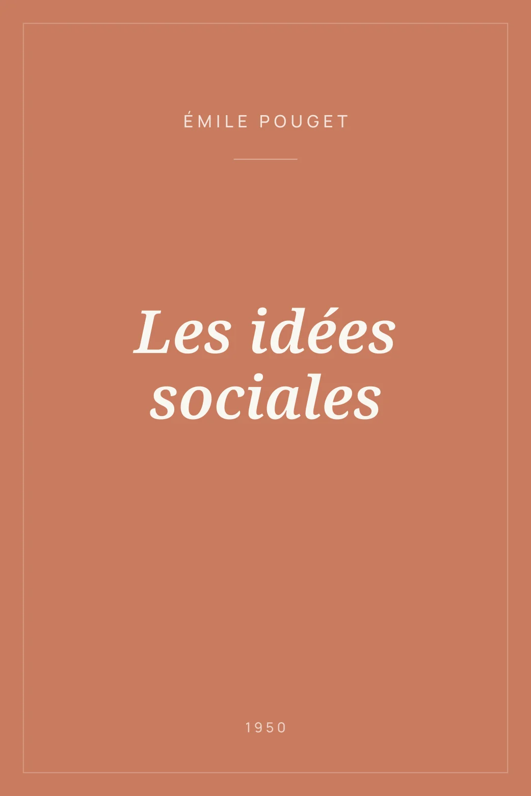Portada de Les idées sociales