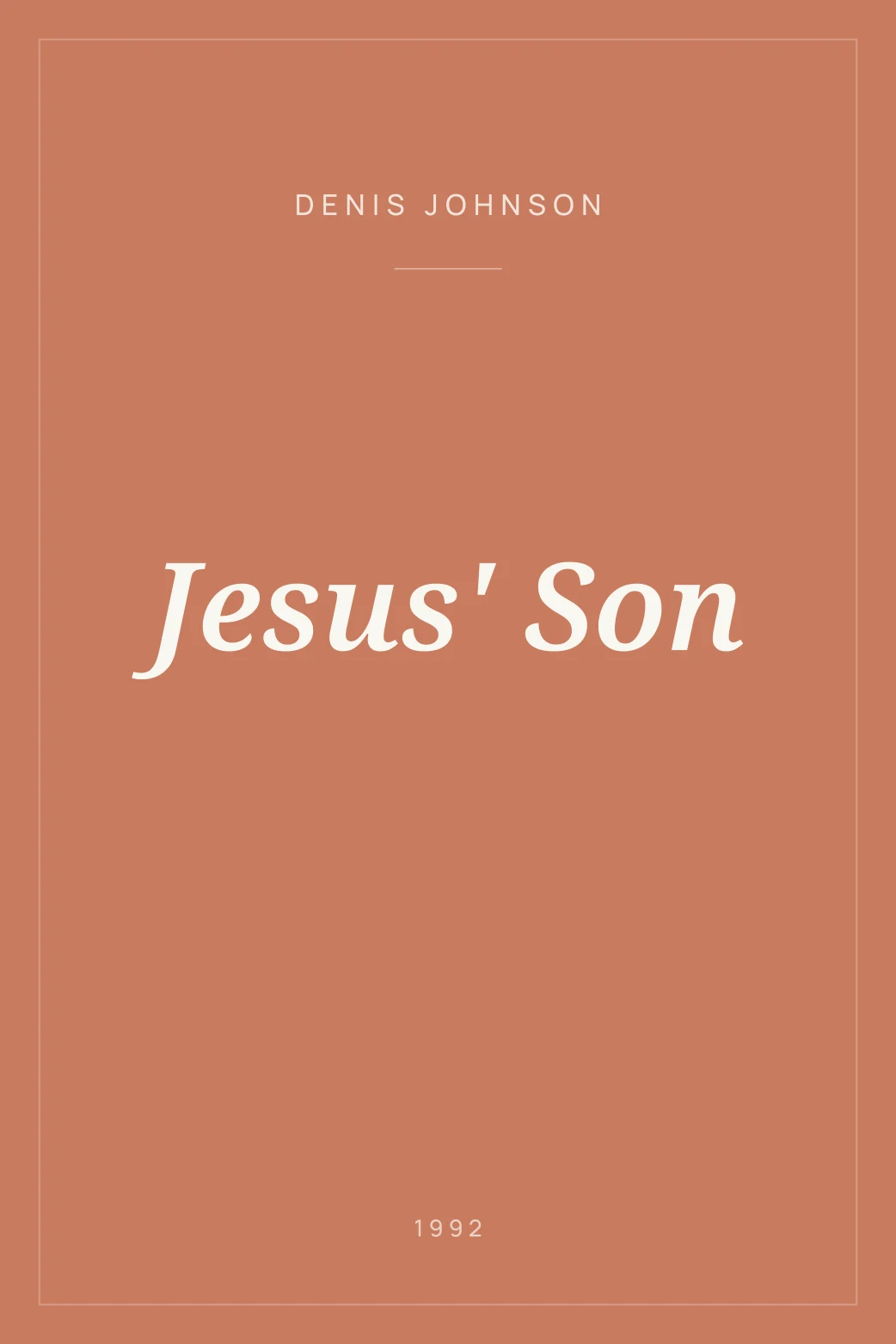 Portada de Jesus' Son