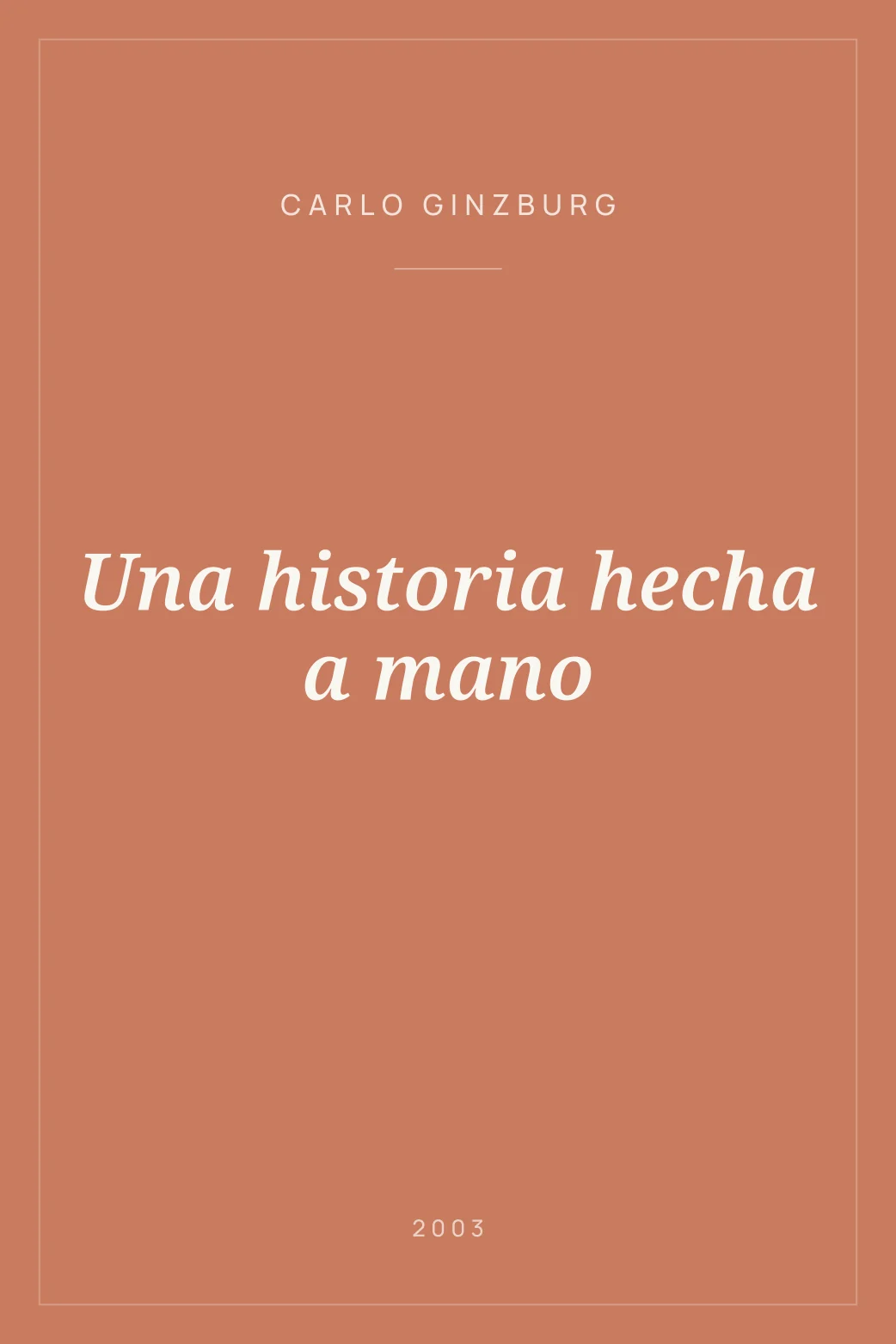 Portada de Una historia hecha a mano