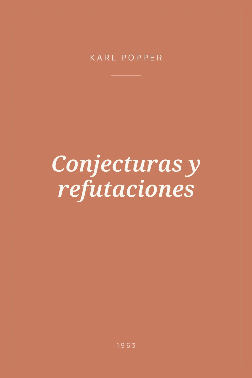 Portada de Conjecturas y refutaciones