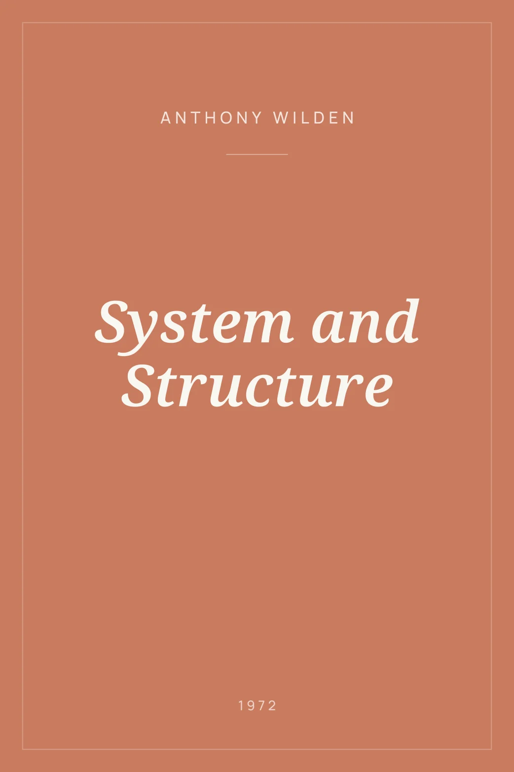 Portada de System and Structure