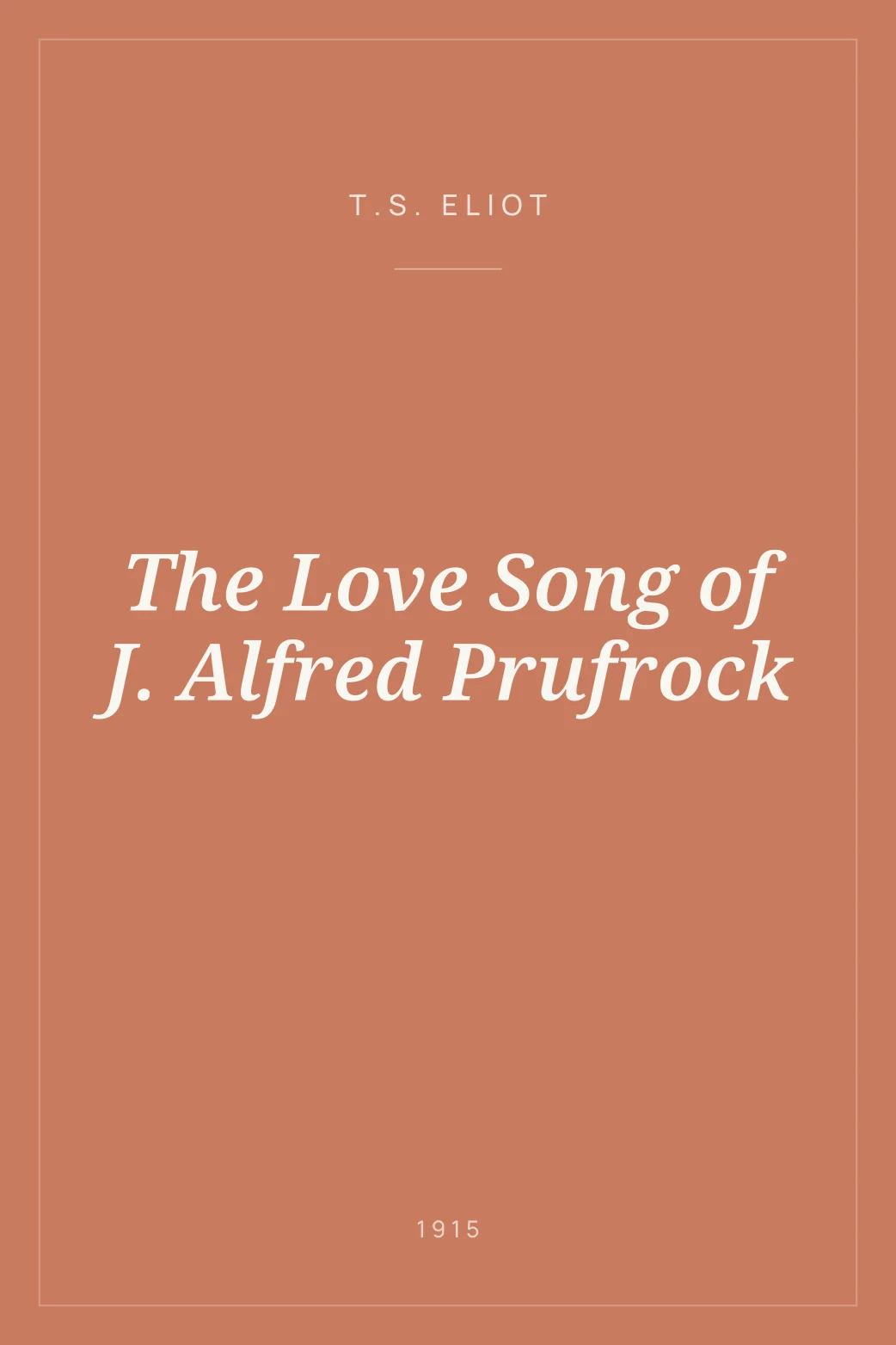 Portada de The Love Song of J. Alfred Prufrock
