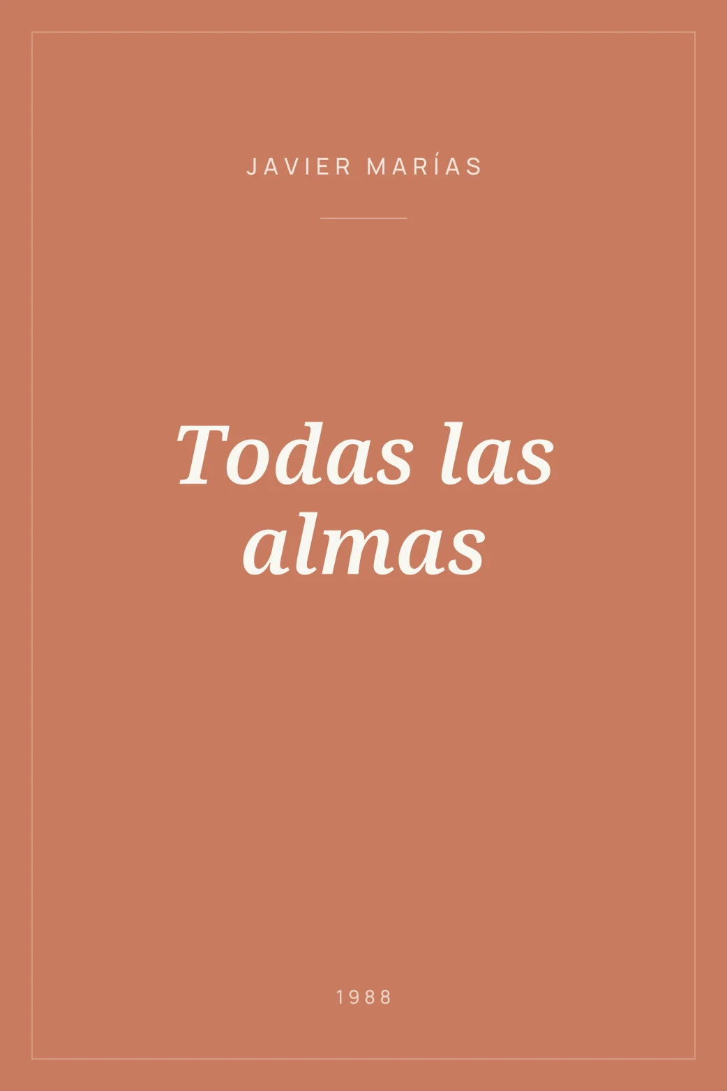 Portada de Todas las almas