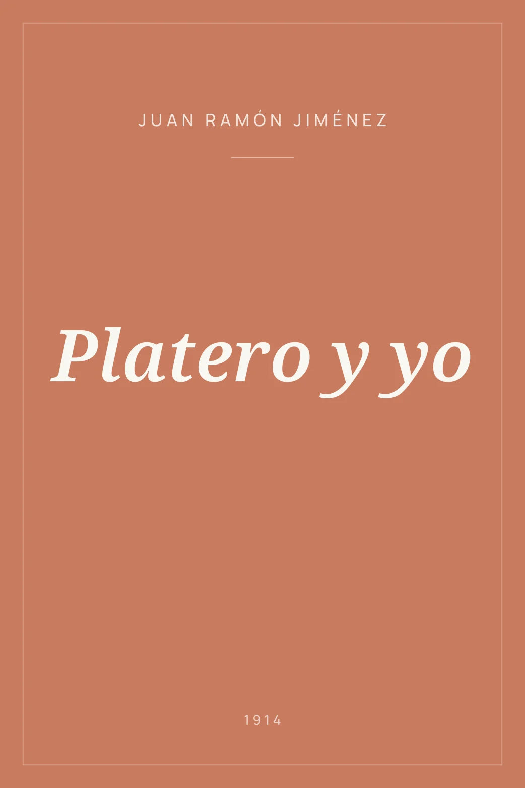 Portada de Platero y yo