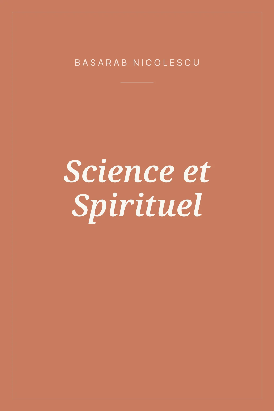 Portada de Science et Spirituel