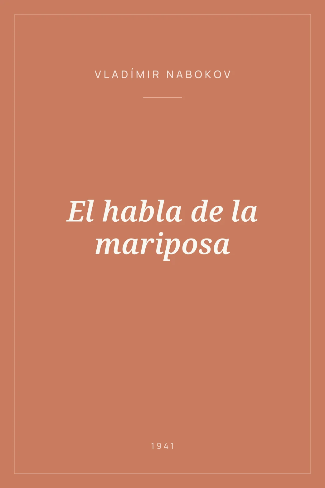 Portada de El habla de la mariposa