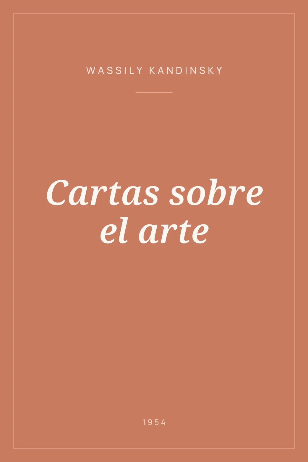 Portada de Cartas sobre el arte
