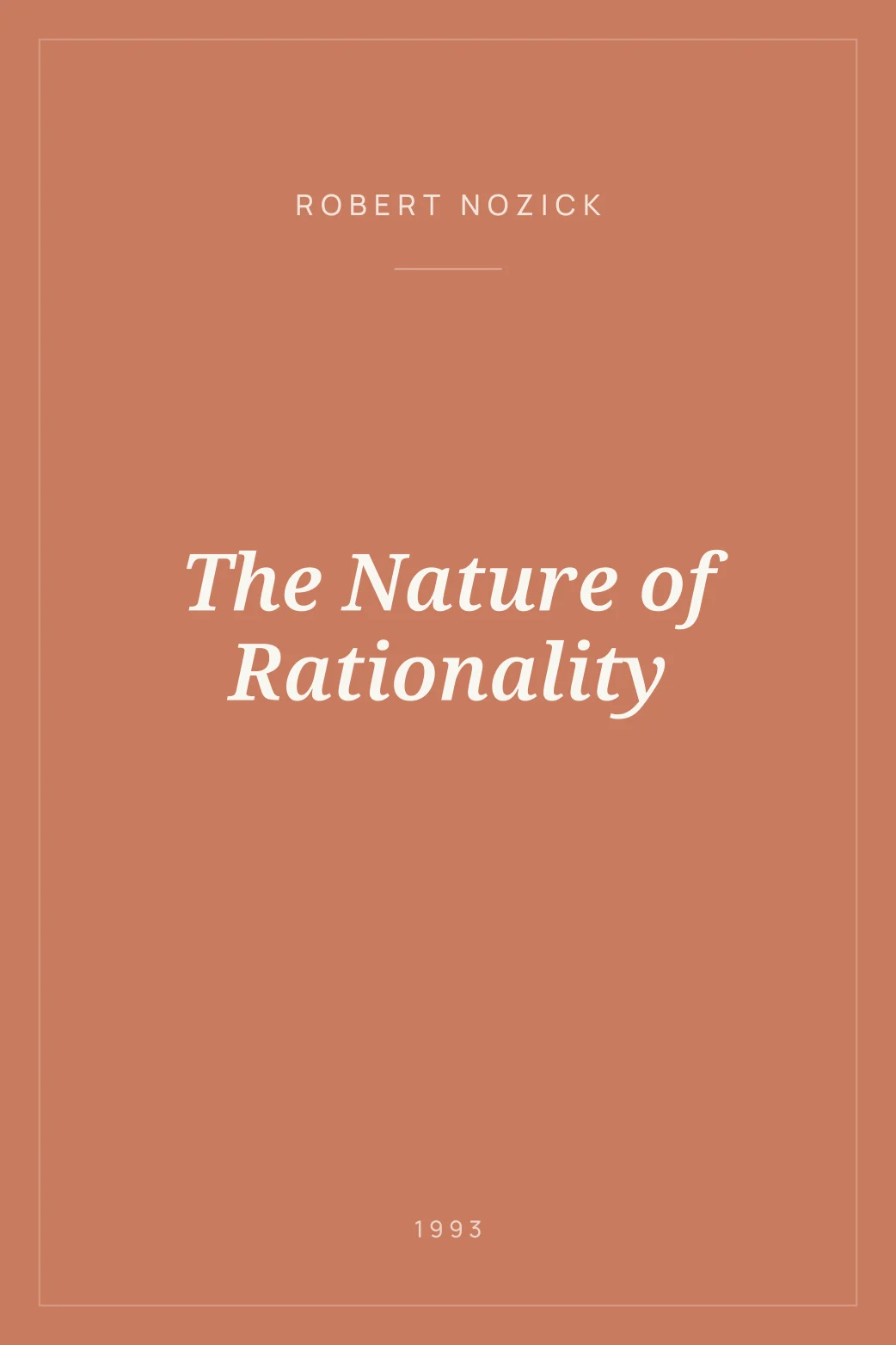Portada de The Nature of Rationality