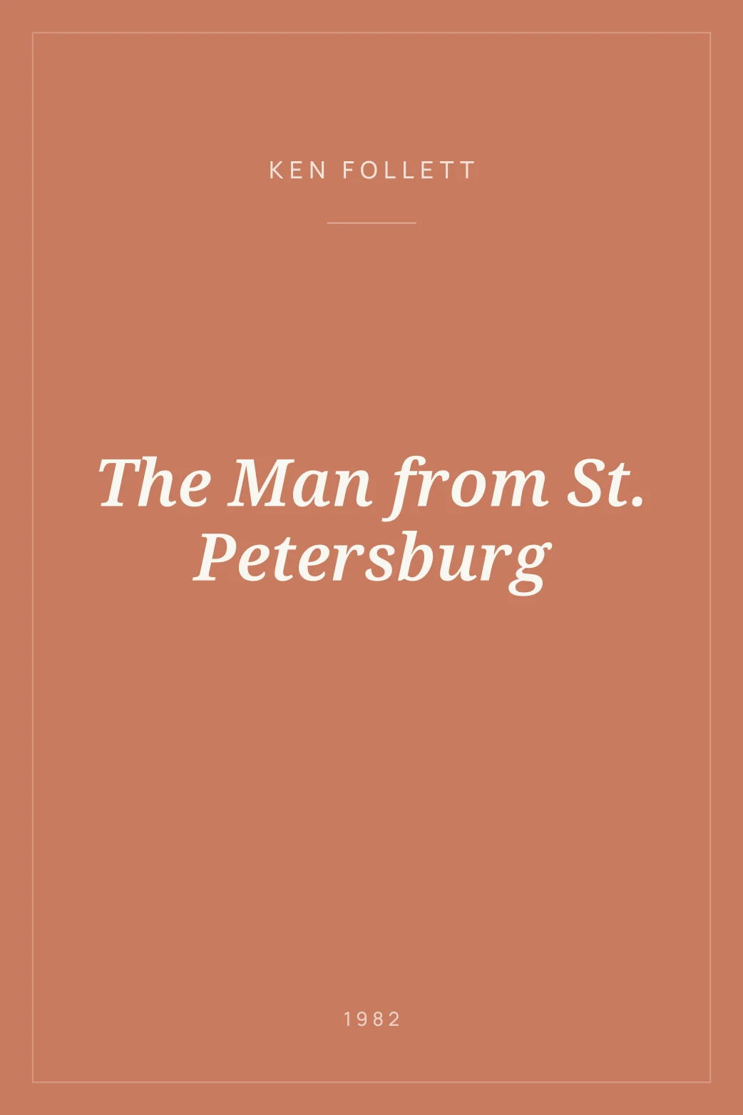 Portada de The Man from St. Petersburg