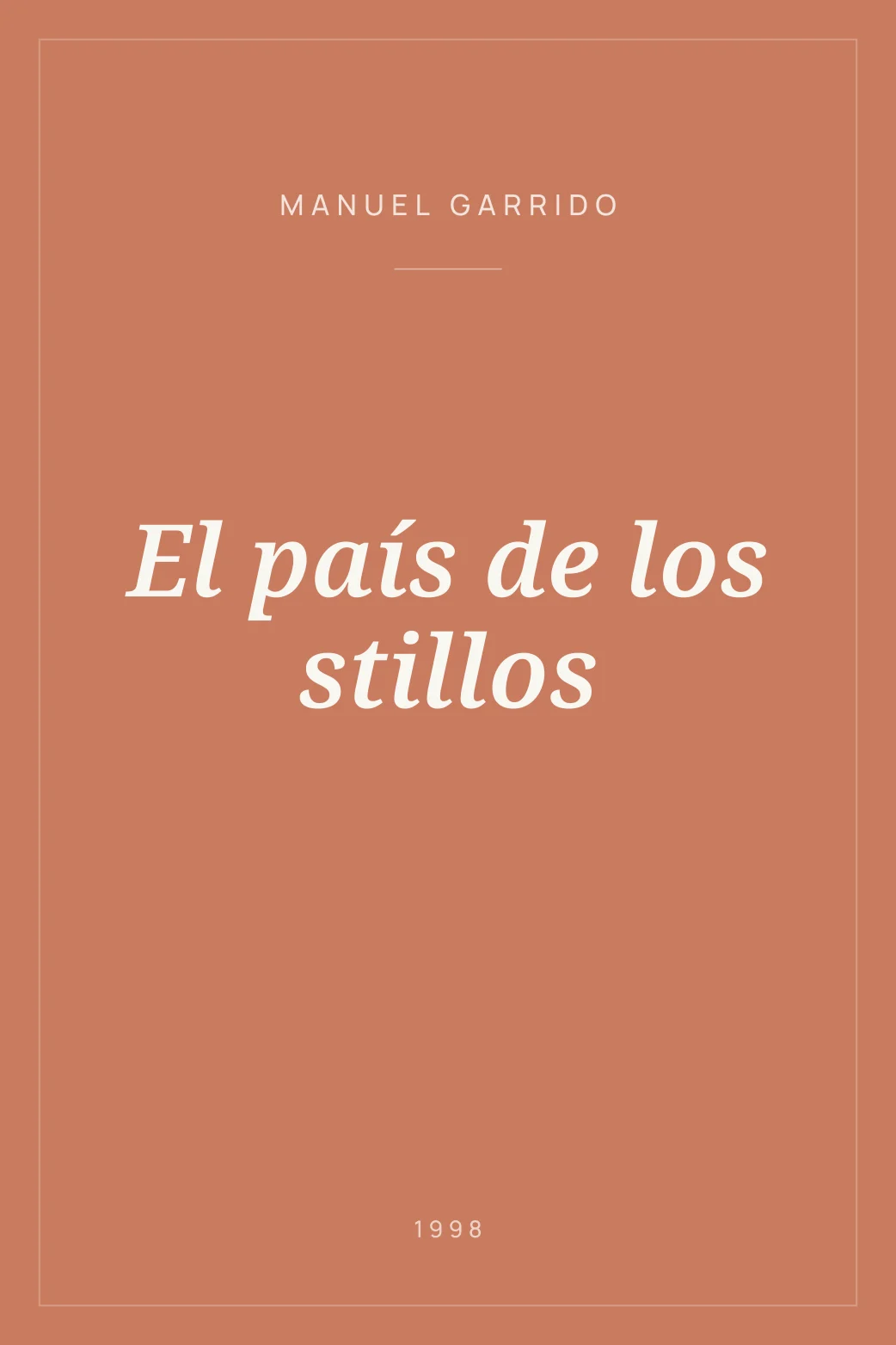 Portada de El país de los stillos