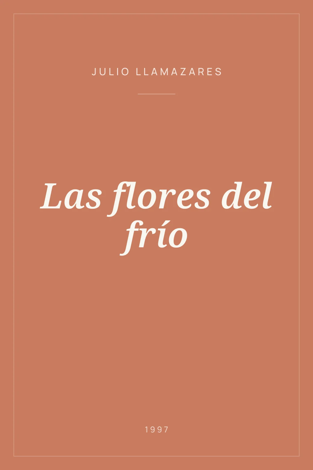 Portada de Las flores del frío