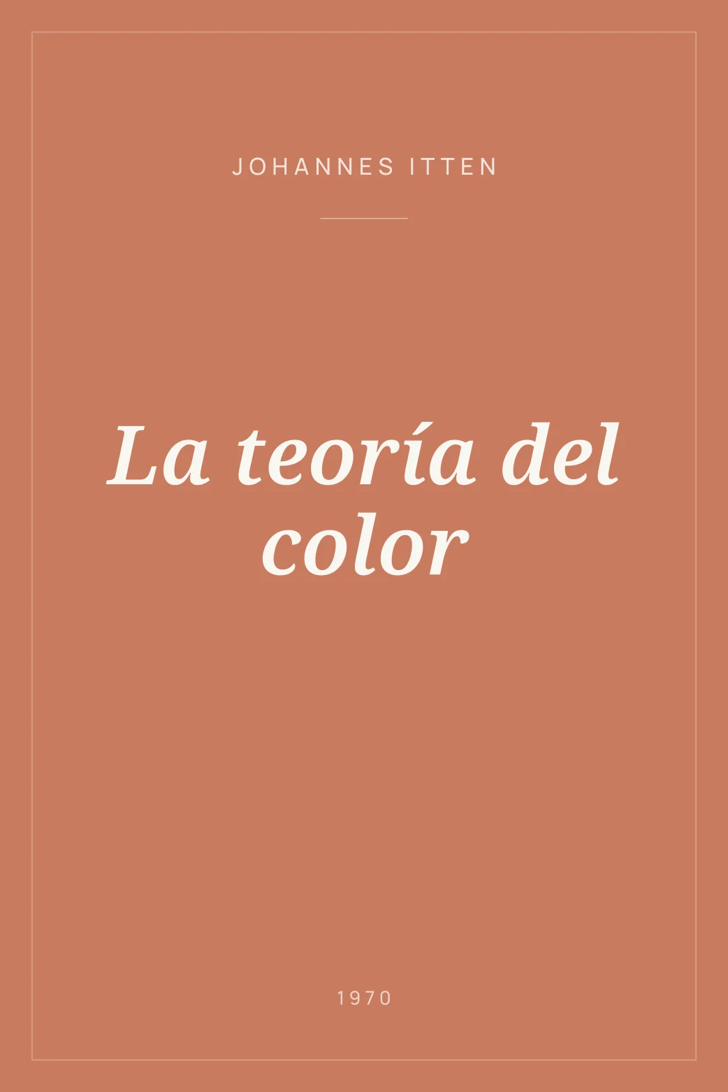 Portada de La teoría del color