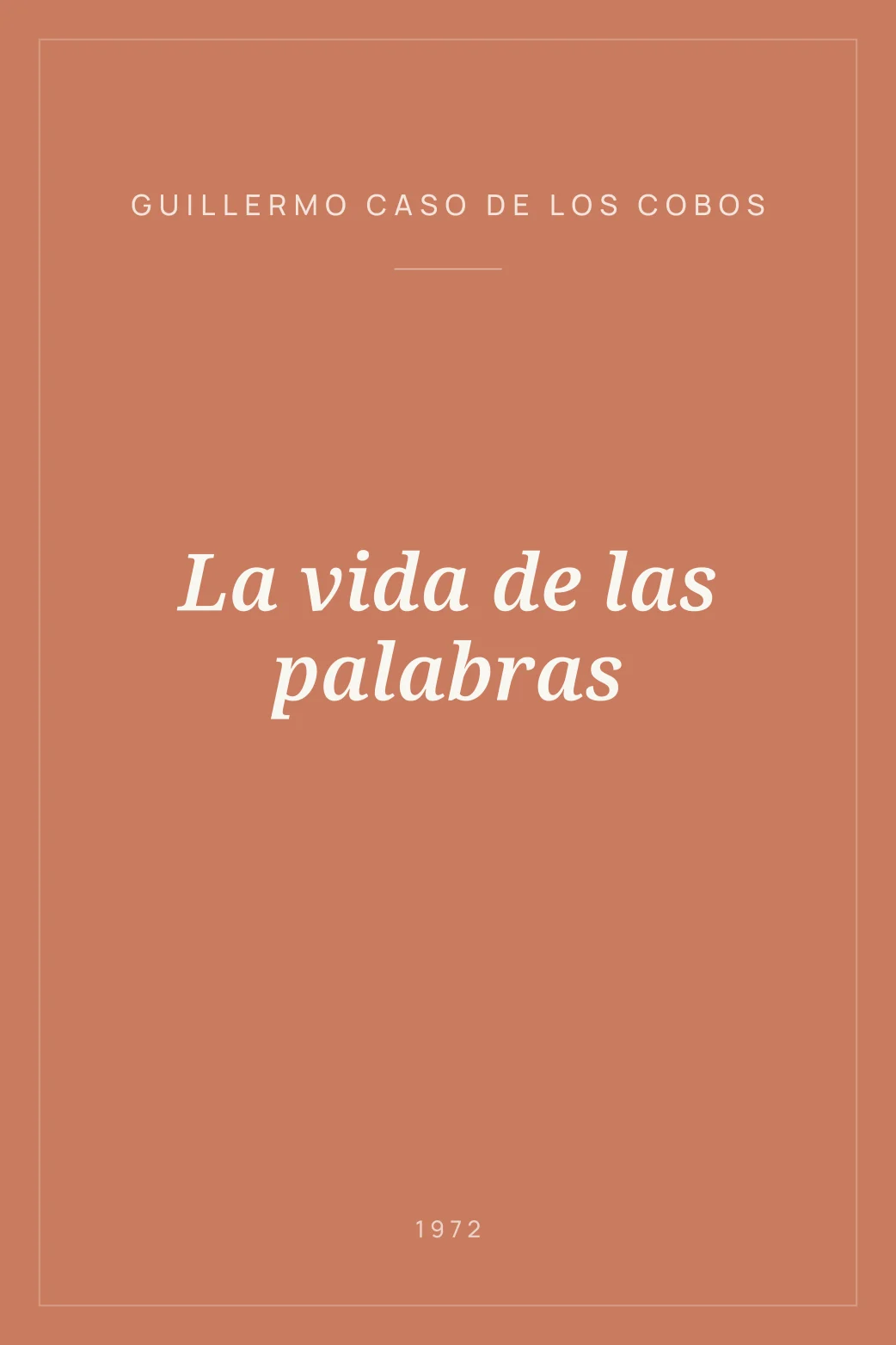 Portada de La vida de las palabras