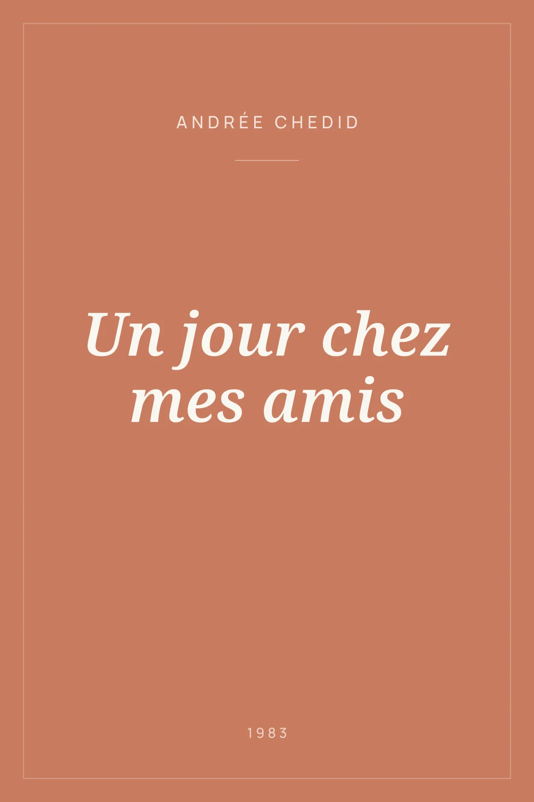 Portada de Un jour chez mes amis