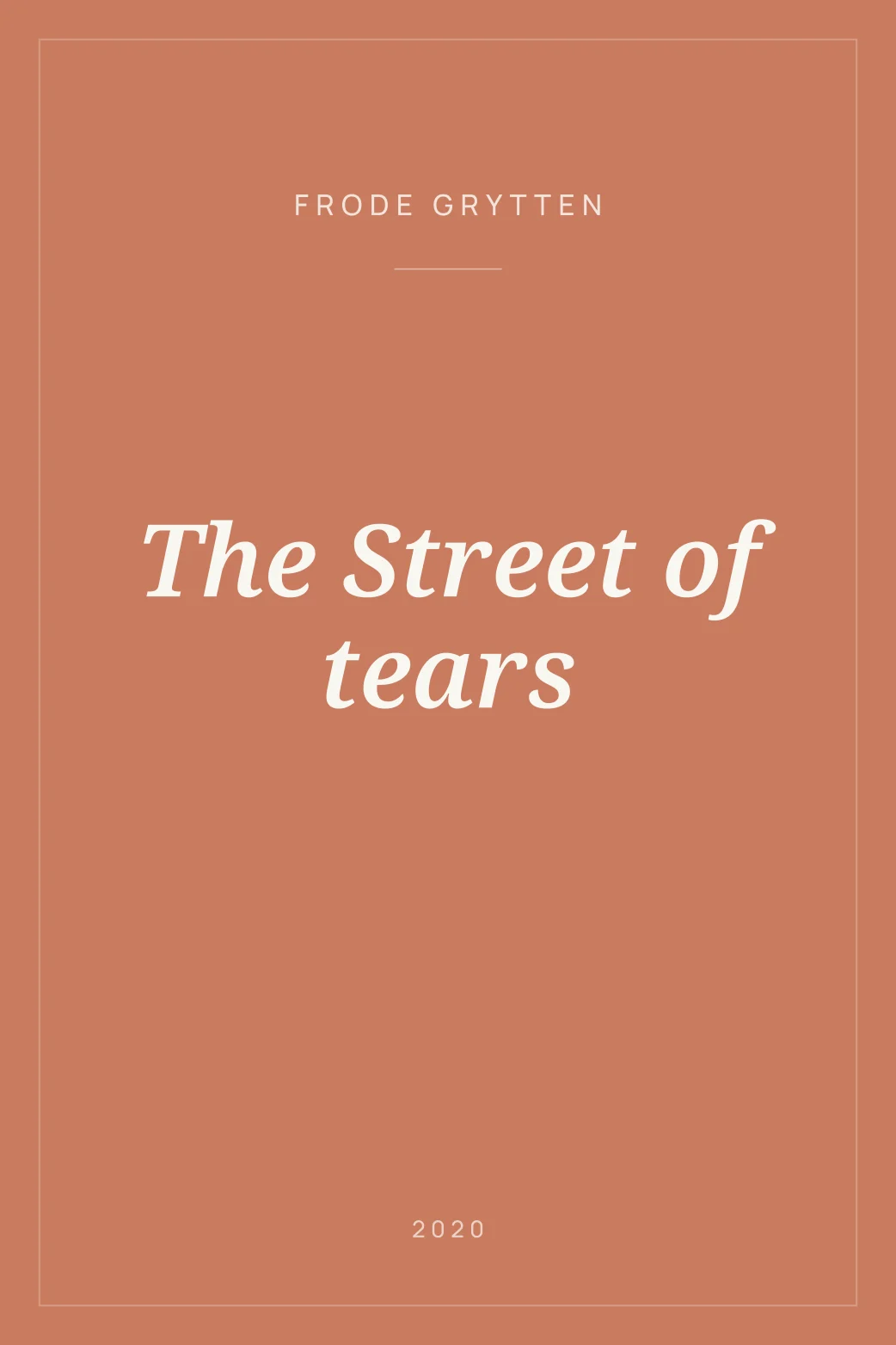 Portada de The Street of tears