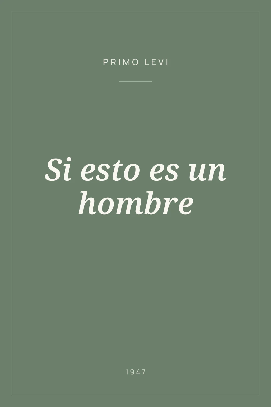 Portada de Si esto es un hombre