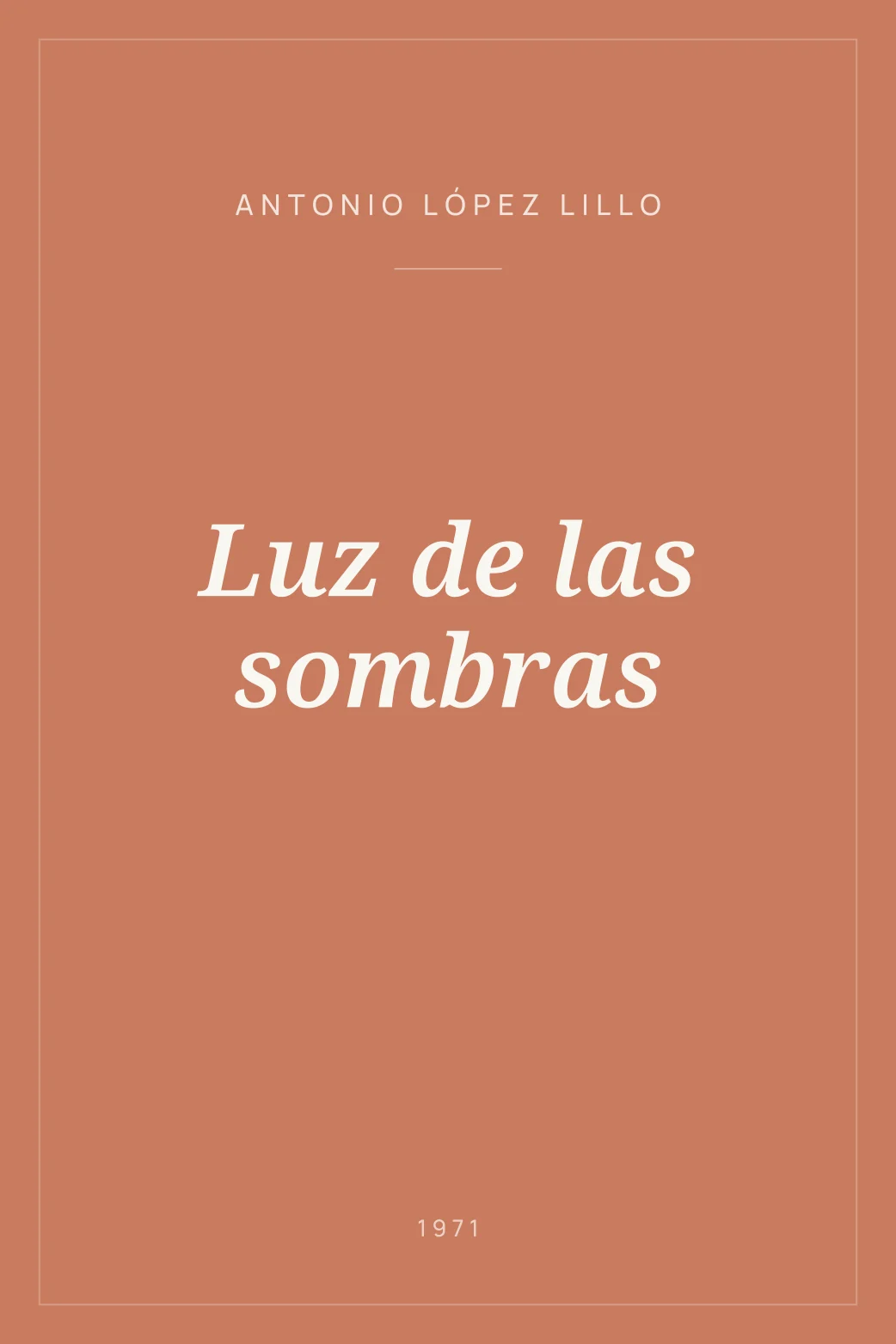 Portada de Luz de las sombras