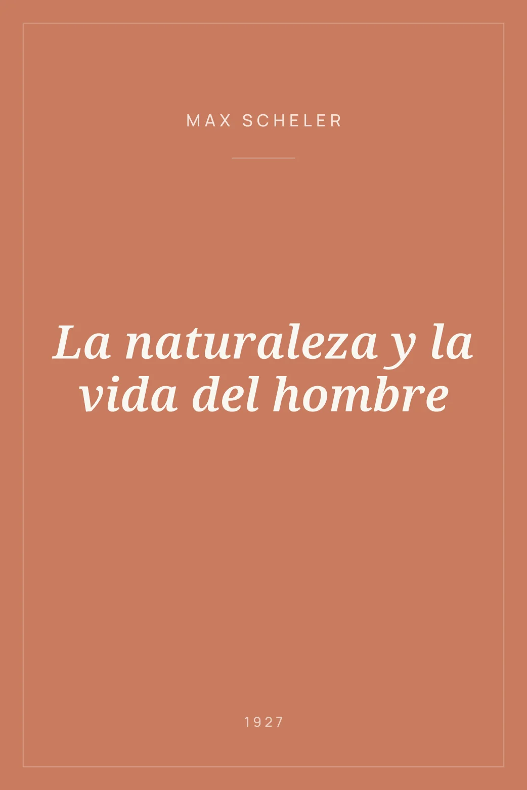Portada de La naturaleza y la vida del hombre