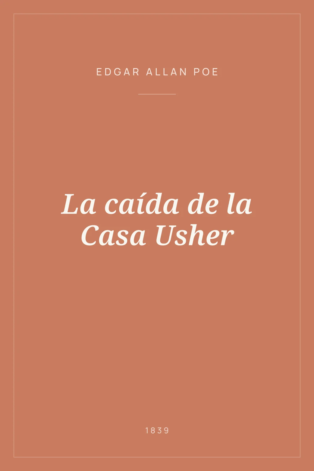 Portada de La caída de la Casa Usher