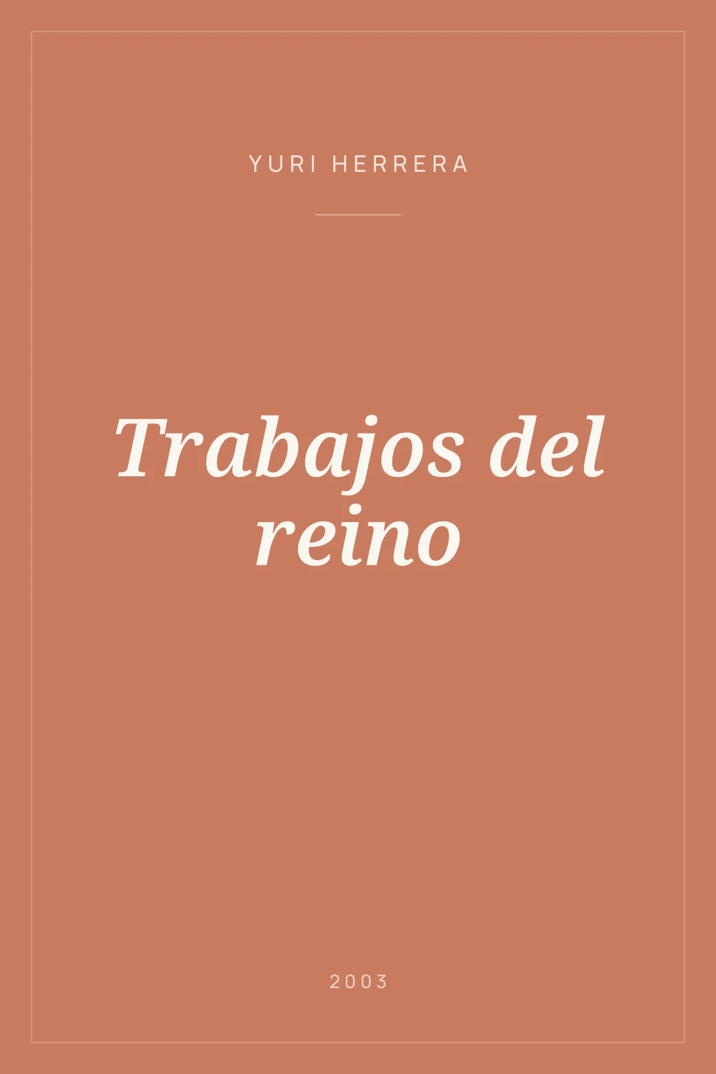 Portada de Trabajos del reino