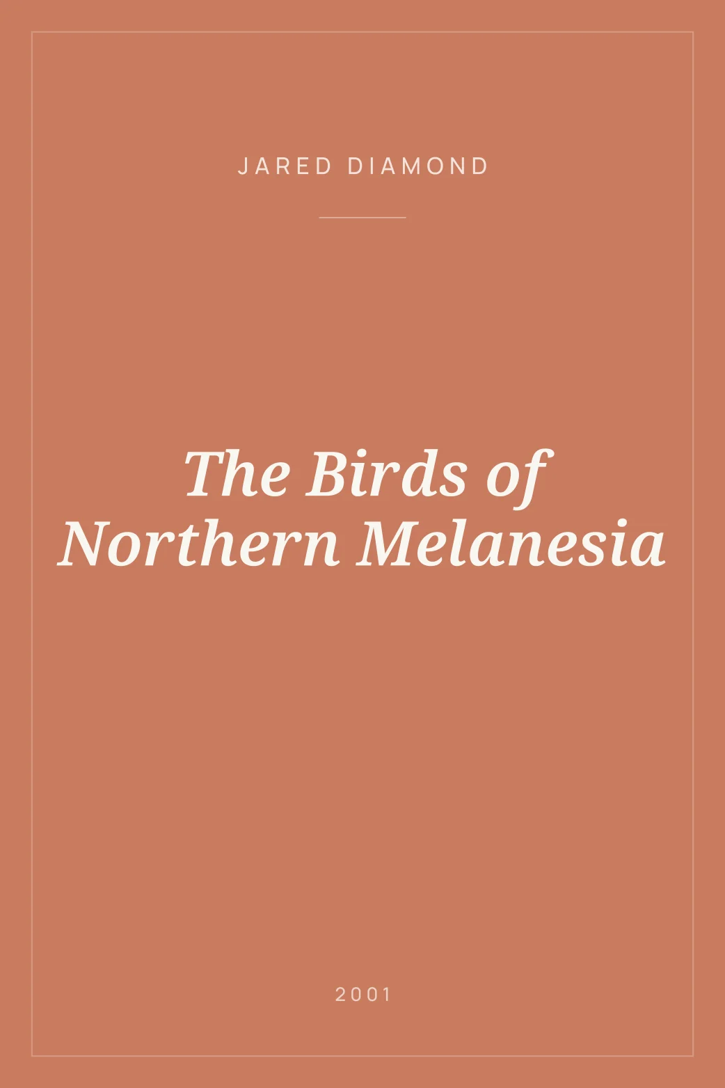 Portada de The Birds of Northern Melanesia