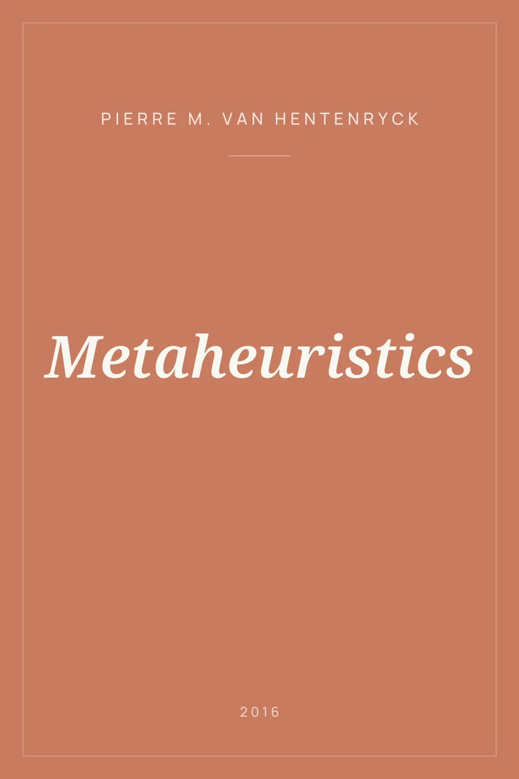 Portada de Metaheuristics