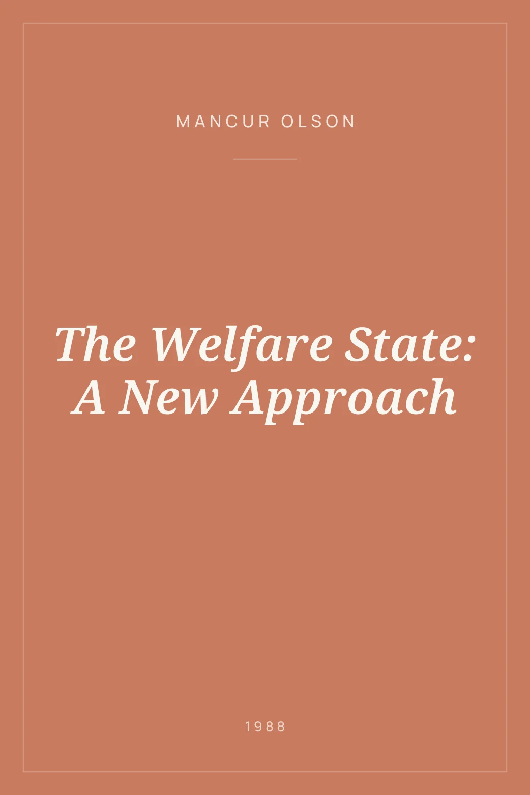 Portada de The Welfare State: A New Approach