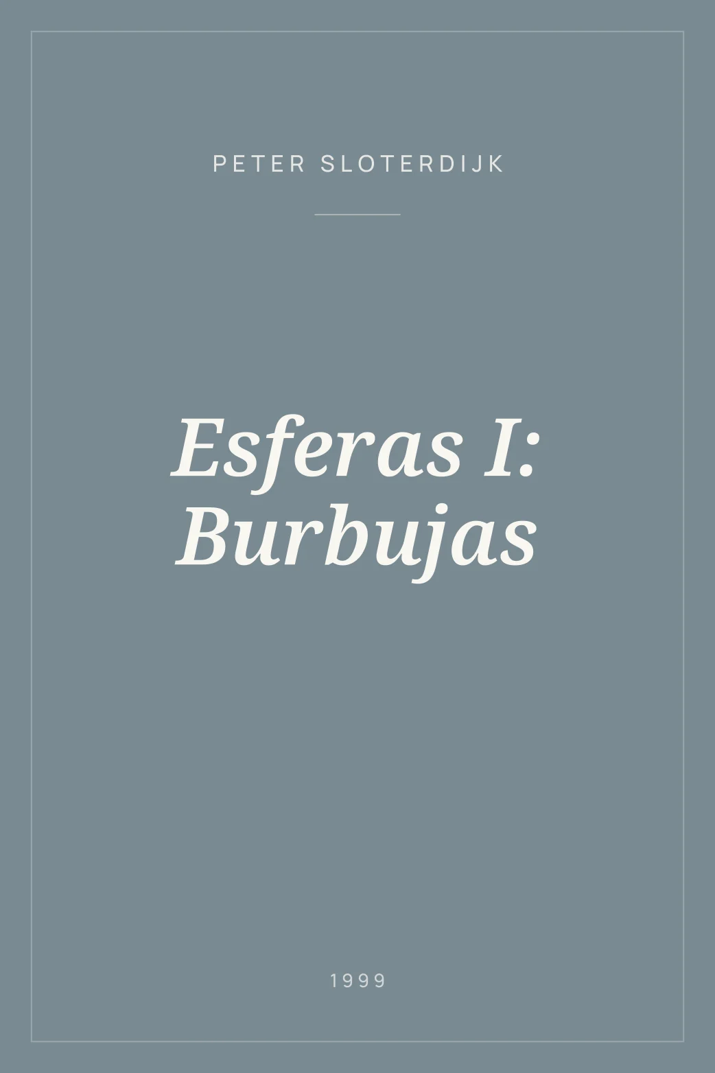 Portada de Esferas I: Burbujas