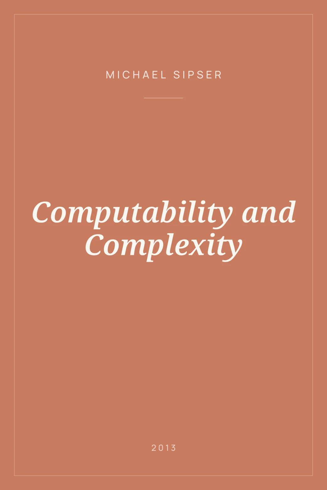 Portada de Computability and Complexity