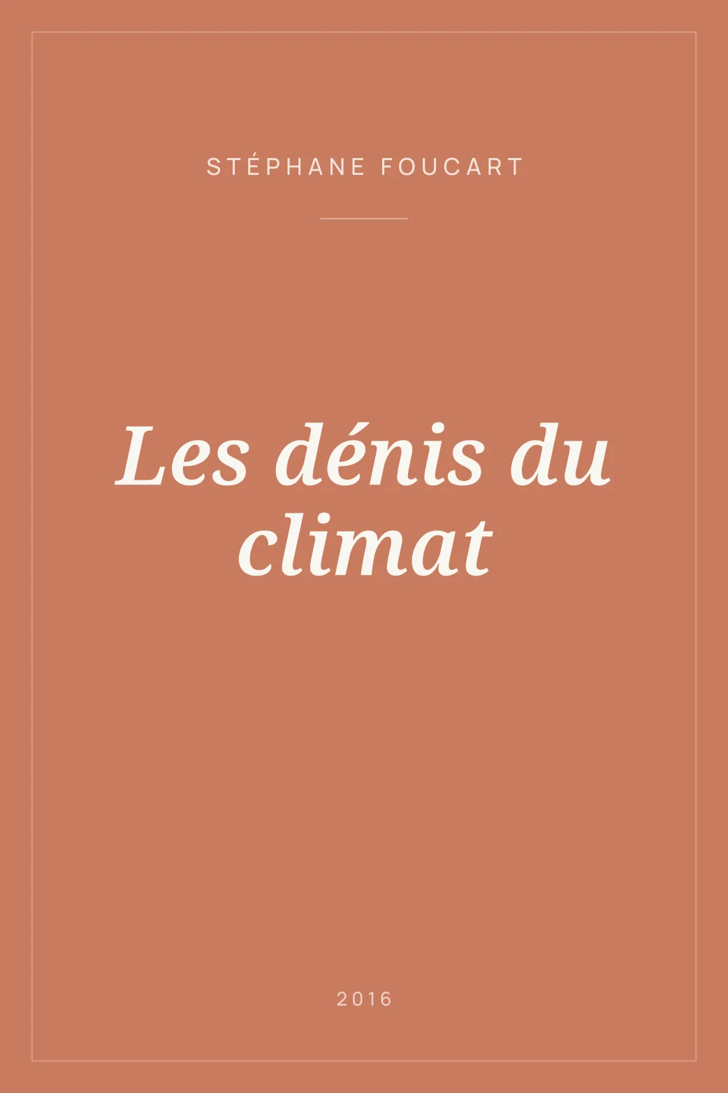 Portada de Les dénis du climat