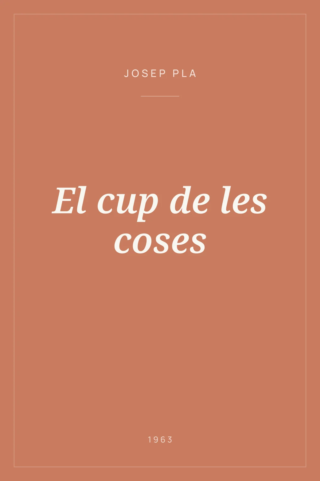Portada de El cup de les coses
