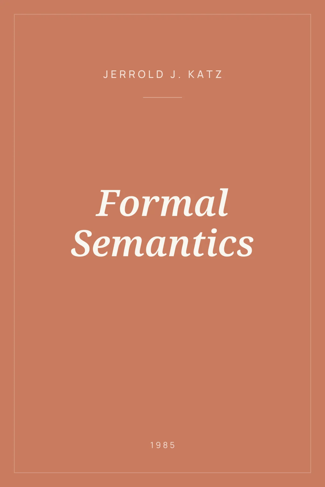 Portada de Formal Semantics