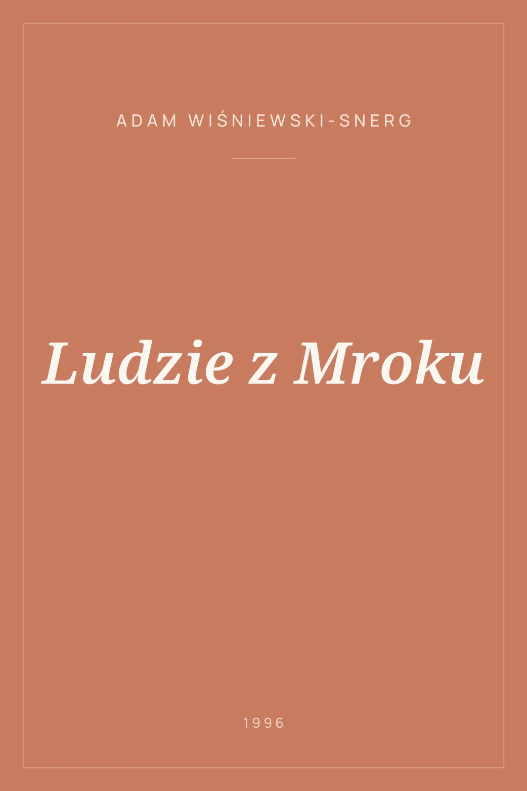 Portada de Ludzie z Mroku