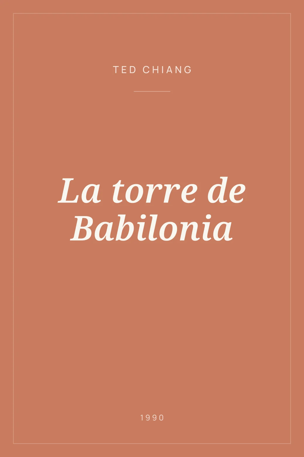 Portada de La torre de Babilonia
