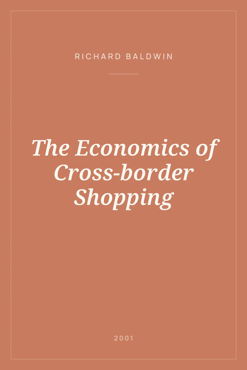 Portada de The Economics of Cross-border Shopping