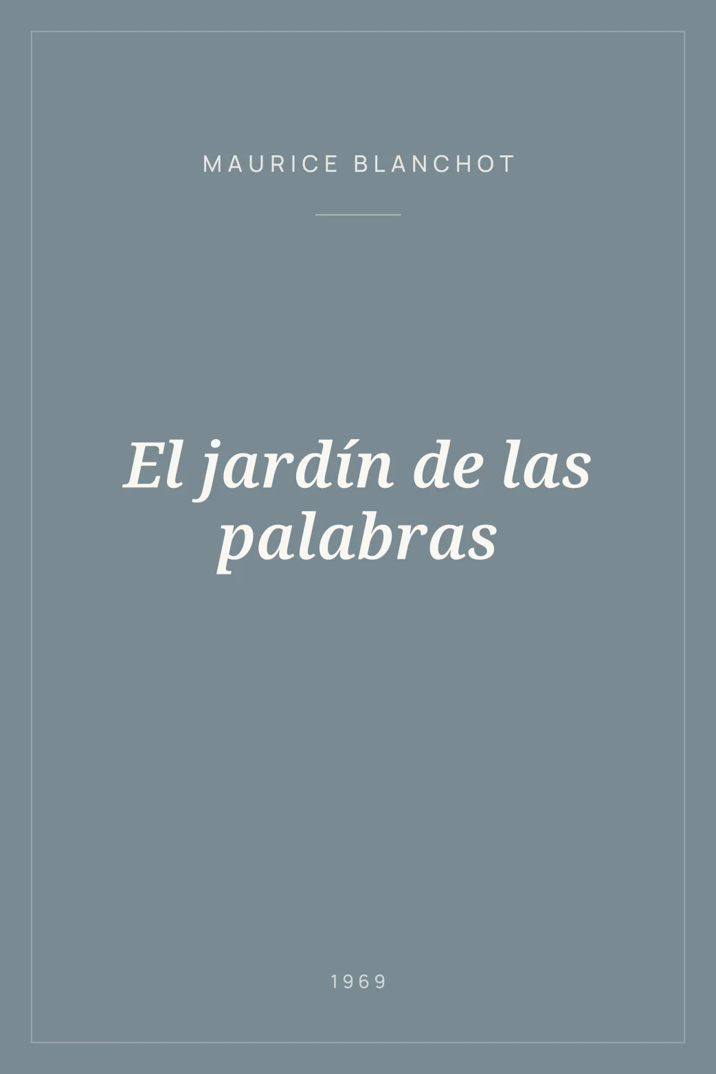 Portada de El jardín de las palabras