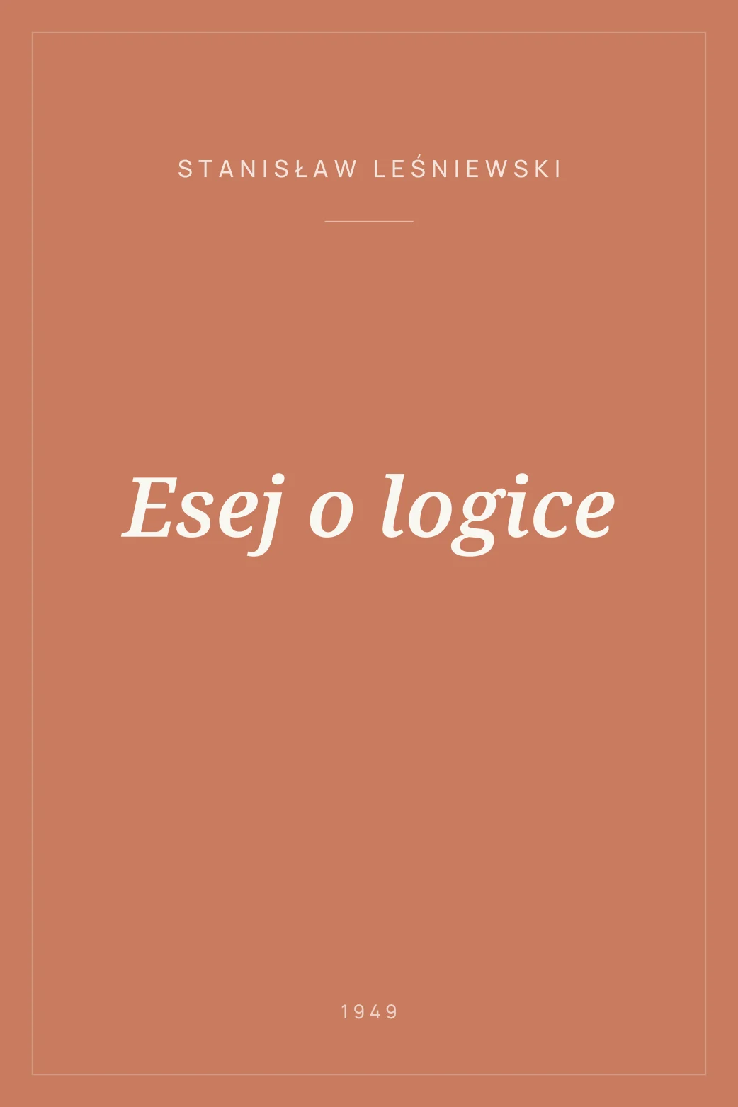 Portada de Esej o logice