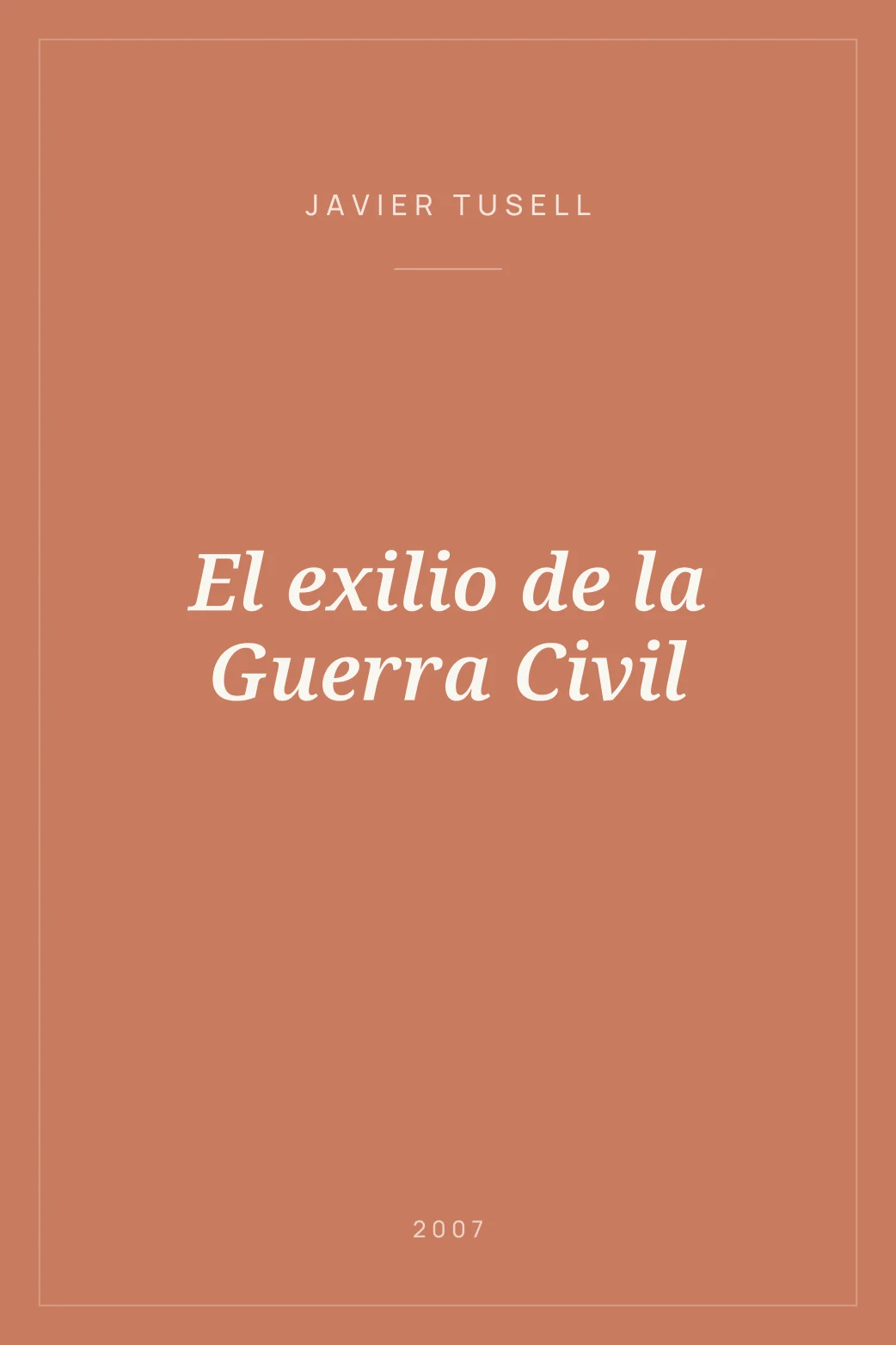 Portada de El exilio de la Guerra Civil