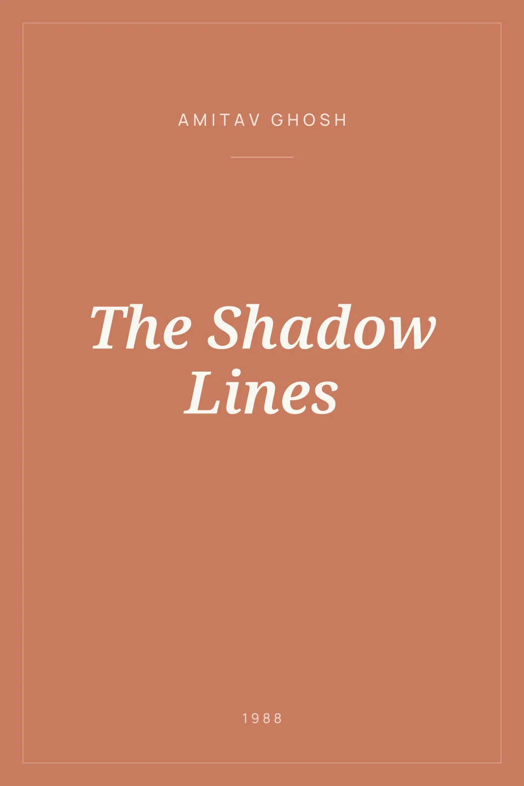 Portada de The Shadow Lines