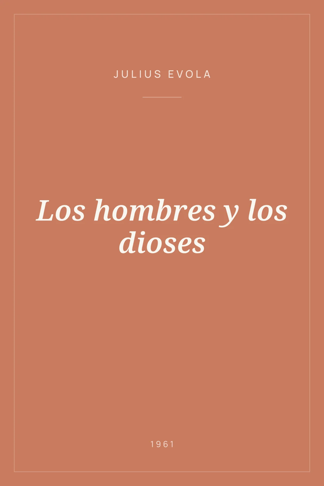Portada de Los hombres y los dioses