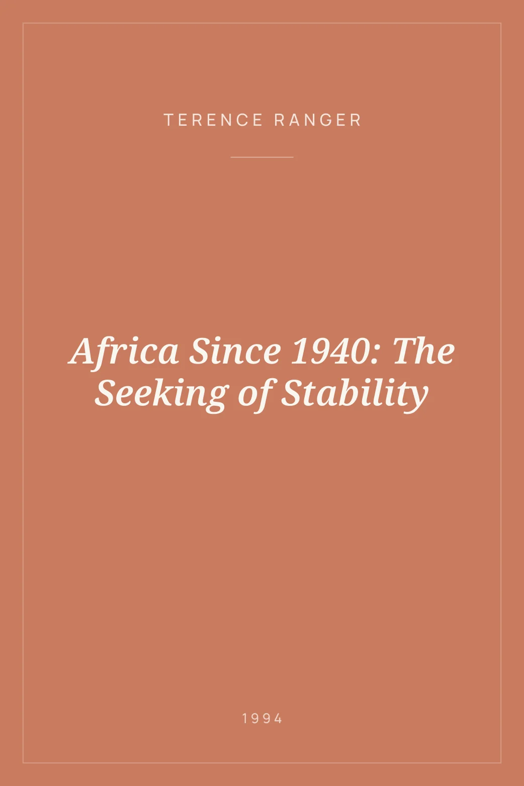 Portada de Africa Since 1940: The Seeking of Stability
