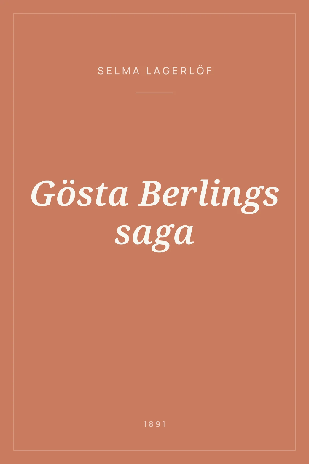Portada de Gösta Berlings saga