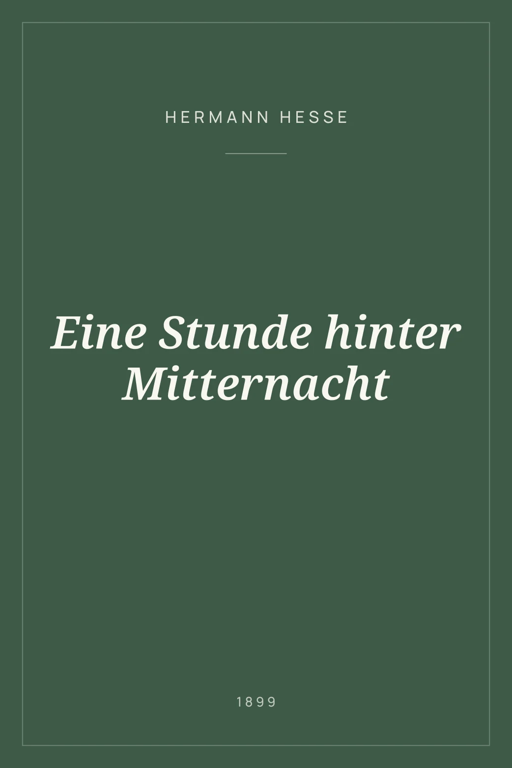 Portada de Eine Stunde hinter Mitternacht